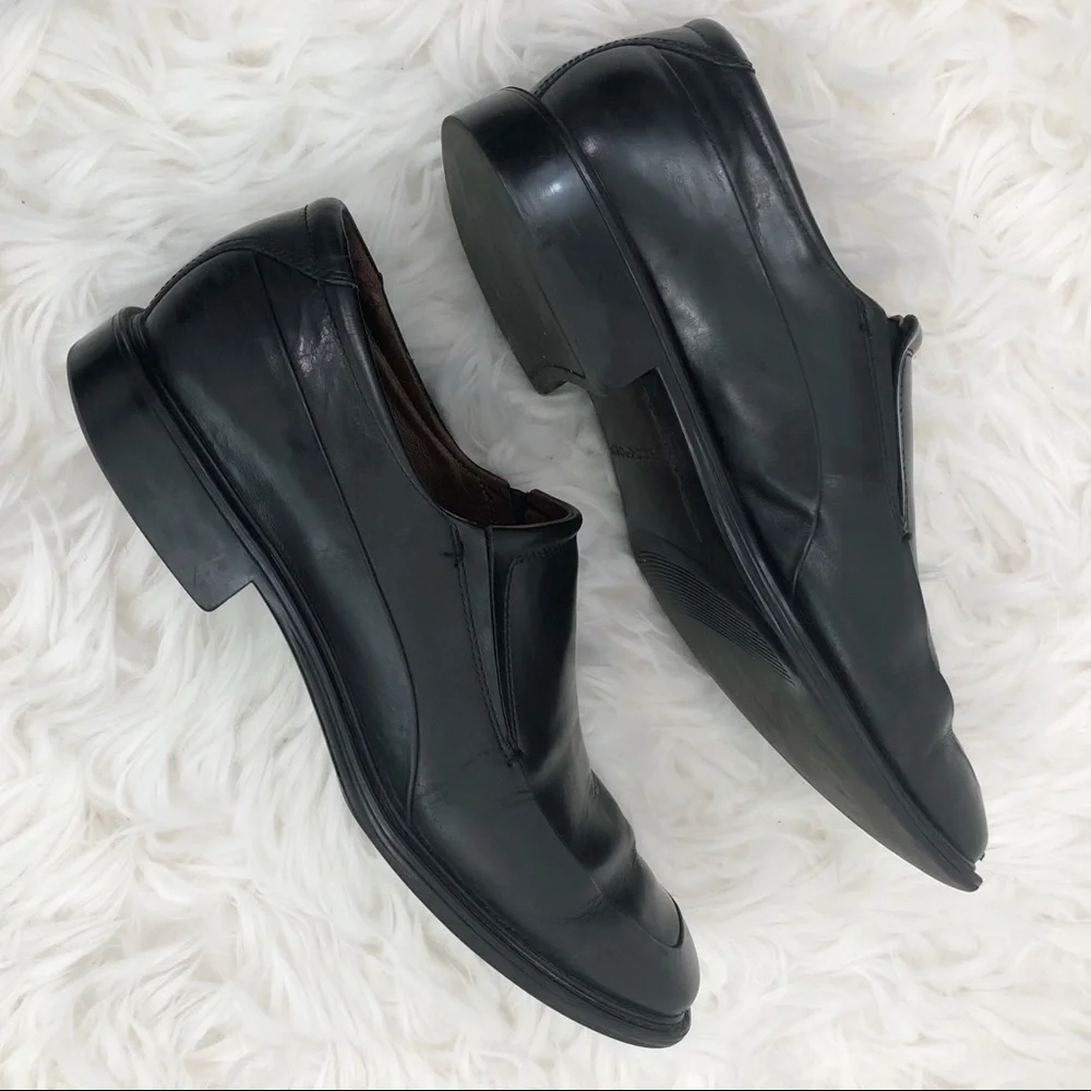 Rockport Mens Hancock Black Leather Loafer Shoes - Picture 4 of 8